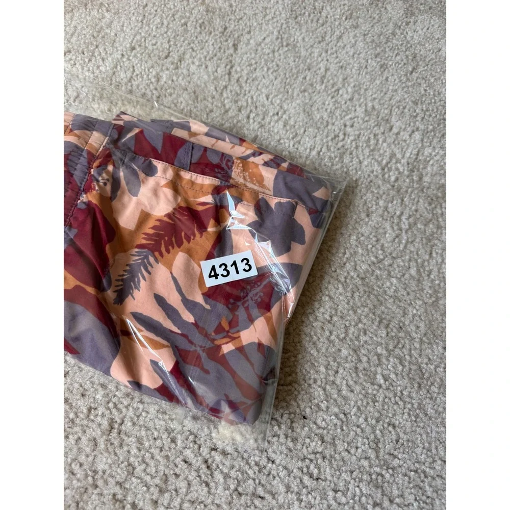 Eddie Bauer Shorts NEW Womens Tidal Floral Print Nylon Royal Red Orange 2XL Tall